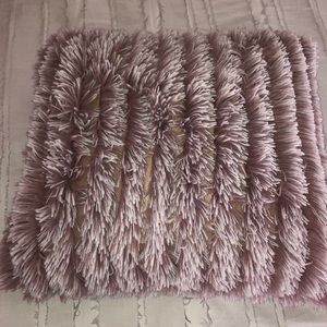 Fluffy purple pillow